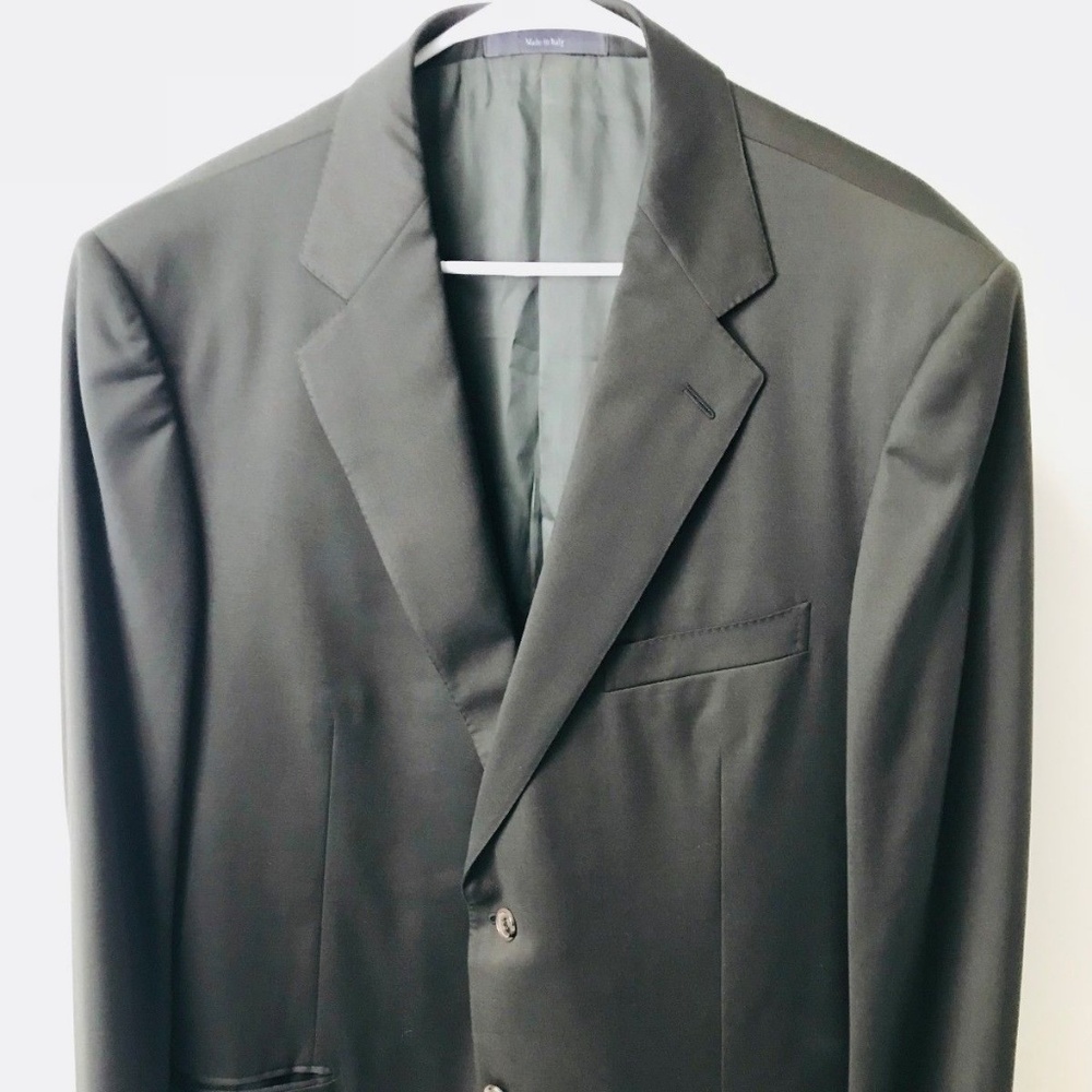 Neiman Marcus Mens jacket Olive green 100% wool